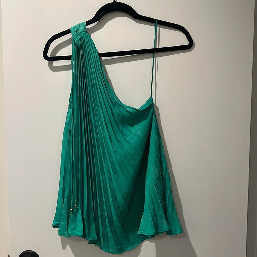 NWT Banana Republic One Shoulder Pleated Blouse